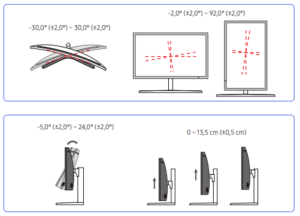 How To Tilt Samsung Curved Monitor. Instruction and Illustration - The ...